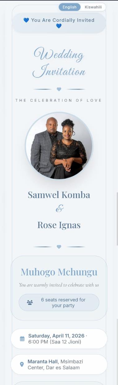 Invitation page