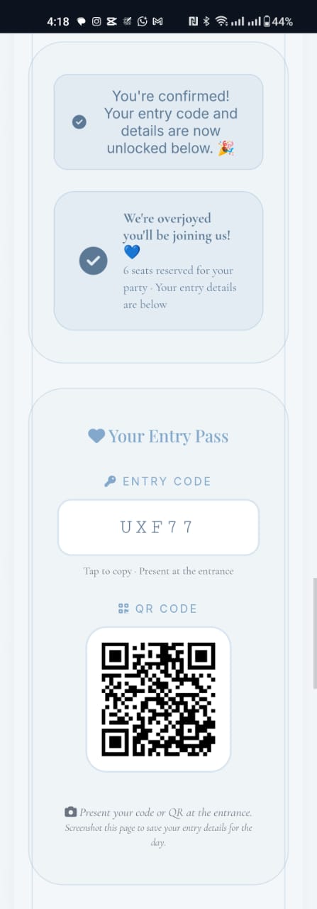 QR code reveal
