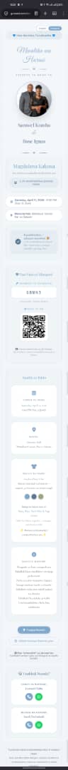 GoSaed digital wedding invitation — Swahili version